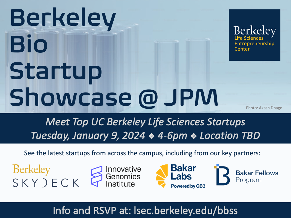 Berkeley Bio Startup Showcase JPM The BioCalendar